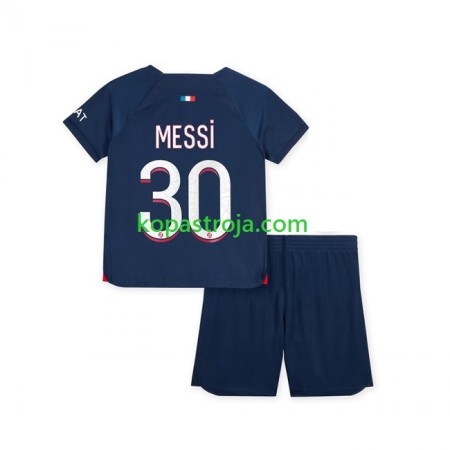 Billiga Fotbollströjor Paris Saint-Germain Lionel Messi 30 Barn Hemma tröja 2023/24 Kortärmad